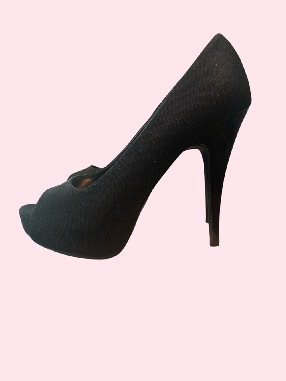 Chinese Laundry Black Peep-Toe Stiletto Heels